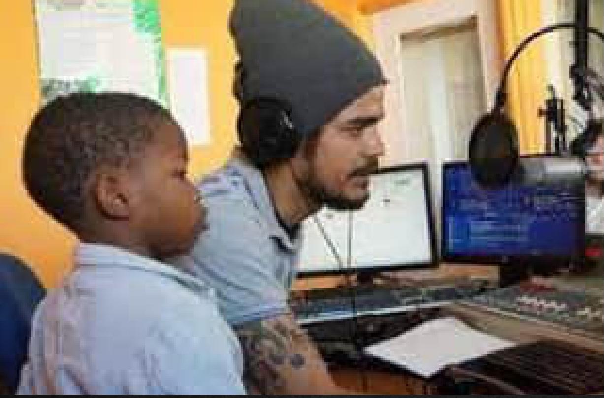 Radio mentoring photo from the Activities & Programs brochure